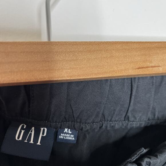 Gap Womens Cargo Easy Pants Black Size XL Utility Skater Wide Leg Drawstring - Picture 5 of 8